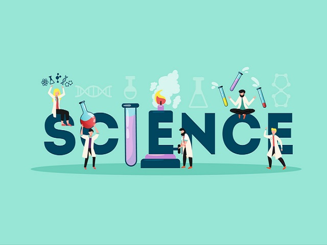 Science Lettering Horizontal Banner